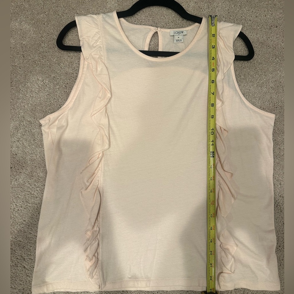 Pink JCREW Ruffled Tank - Picture 4 of 5